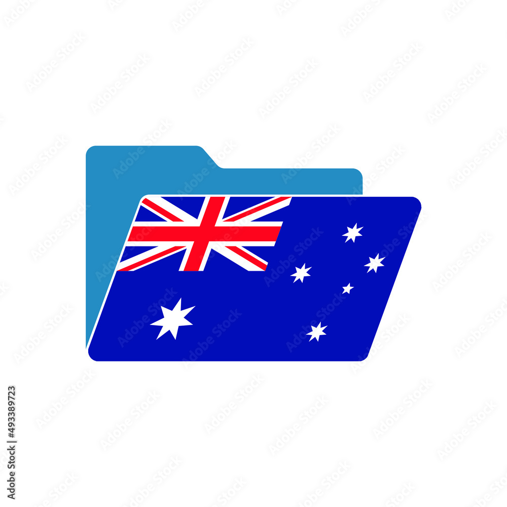 Australia. Folder icon with Australia flag. Vector folders icons with ...