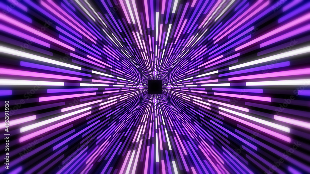 Obraz premium デジタル風の光のトンネル