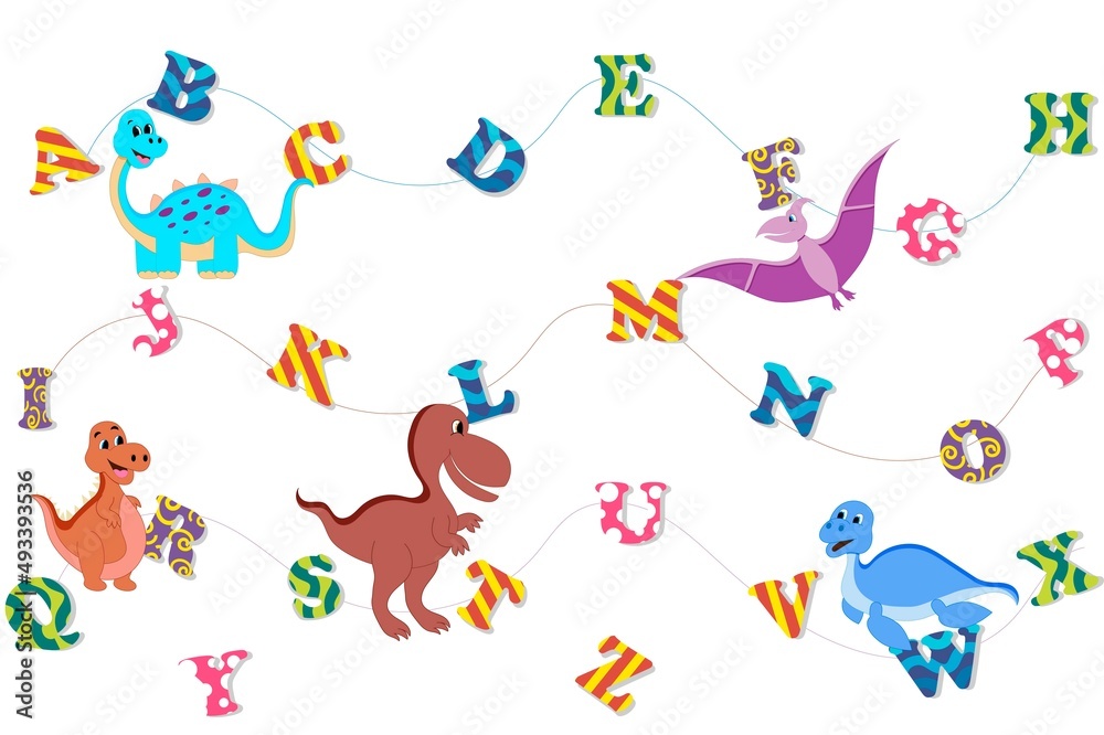Children's font in the cartoon style of 