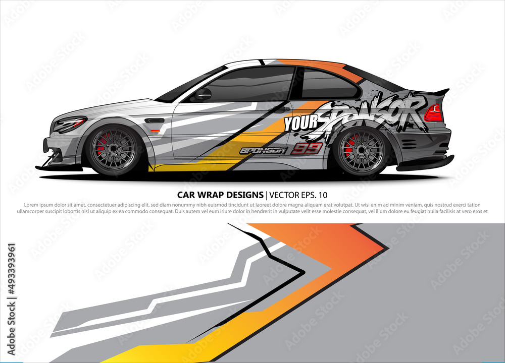car wrap design. simple lines with abstract background vector concept for vehicle vinyl wrap and automotive decal livery car wrap design. simple lines with abstract background vector concept for vehicle vinyl wrap and automotive decal livery