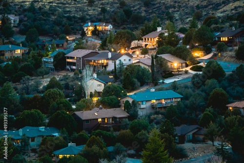 Prescott Arizona at night photo