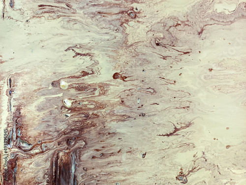 Abstract art background. Acrylic on linen. Warm colors. Soft brushstrokes of paint. Modern art. Contemporary art.