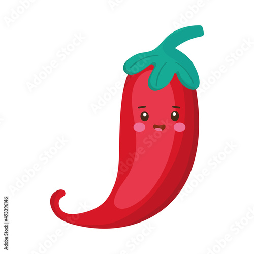 chili pepper kawaii character