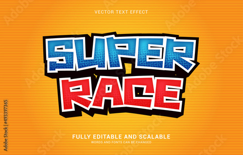 editable text effect, Super Race style