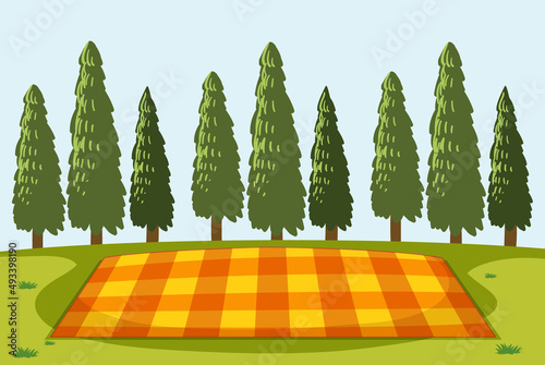 A natural scene landscape with mat