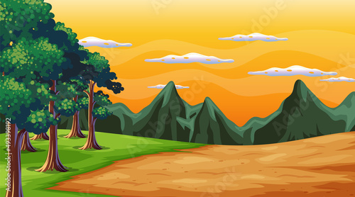 A natural scene landscape