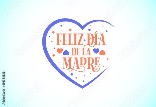 Happy Mothers Day lettering vector illustration. Mother's day card.