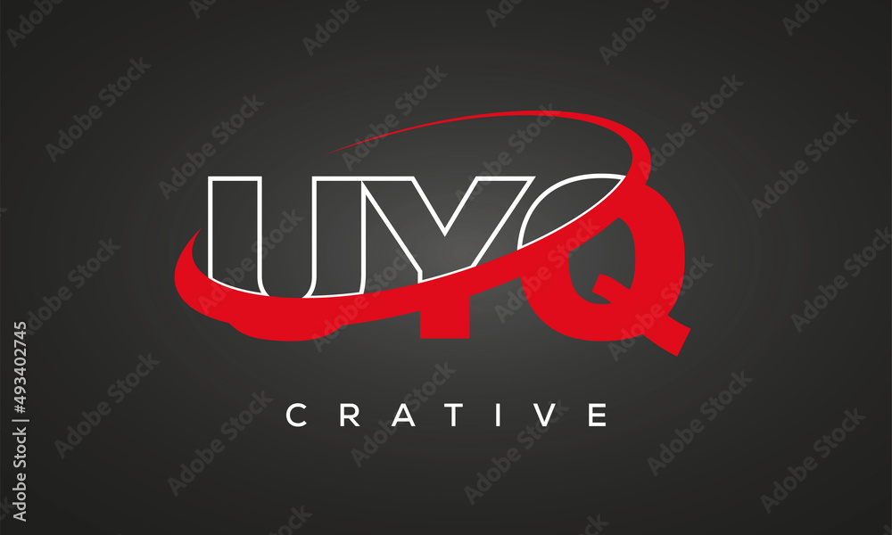 UYQ creative letters logo with 360 symbol vector art template design UYQ creative letters logo with 360 symbol vector art template design
