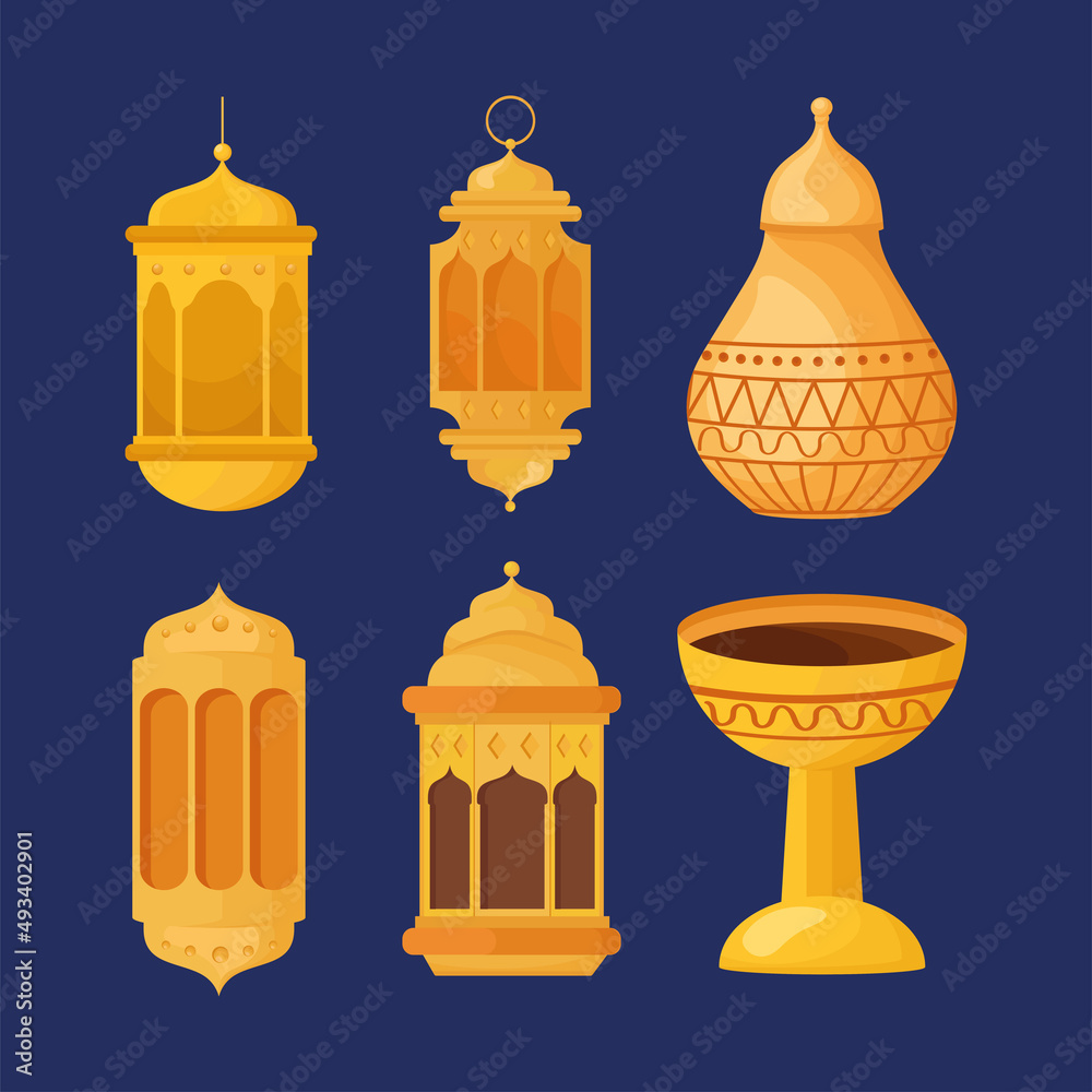 six eid mubarak icons six eid mubarak icons