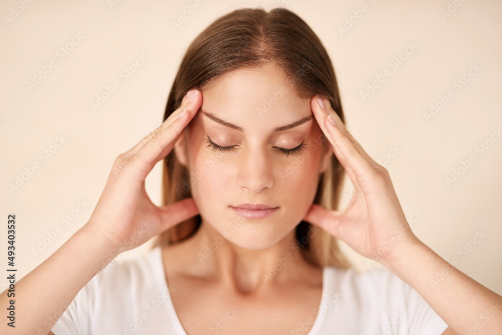 I dont know how to deal with this pain anymore. Cropped shot of a young woman experiencing a headache. I dont know how to deal with this pain anymore. Cropped shot of a young woman experiencing a headache.