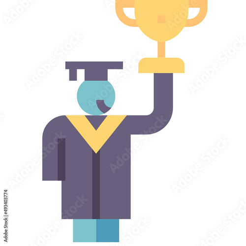 rewarding flat style icon