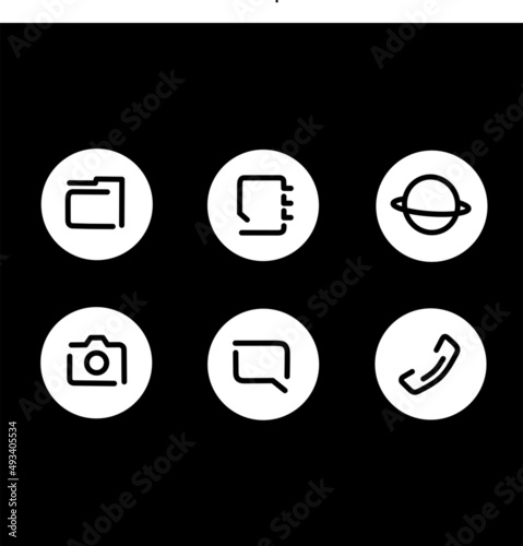 set of buttons - icon ui set