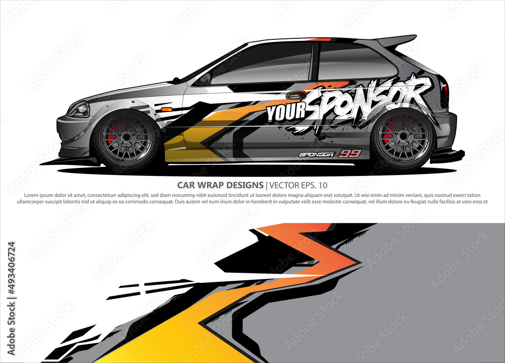 car wrap design. simple lines with abstract background vector concept for vehicle vinyl wrap and automotive decal livery car wrap design. simple lines with abstract background vector concept for vehicle vinyl wrap and automotive decal livery