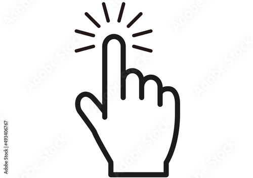 Fototapeta クリック チェック 注目 選ぶ 指 押す 注意 決定 タッチ おすすめ 案内 重要 選択 発見 検索 ピクトグラム カーソル ポインター マウス 指す 記号 マーク ワンポイント シンボル サイン タップ スワイプ ポイント 手 人差し指 ゆび イチ押し スライド アイコン
