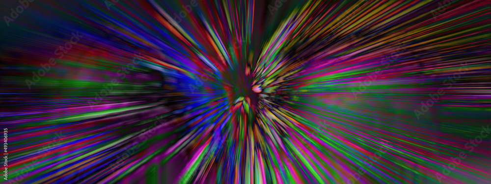 Abstract iridescent burst background image.