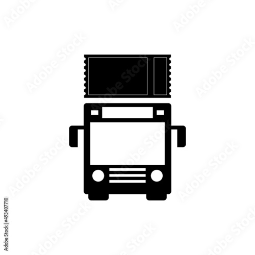 Bus ticket icon isolated on white background