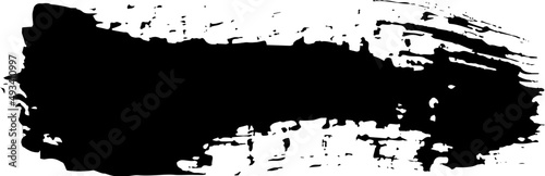 Black grunge ink paint brush.