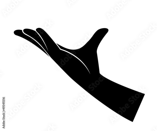hand holding symbol vector illustration	
