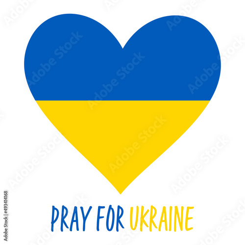 Ukraine national colors Heart