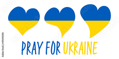 Ukraine national colors Hearts