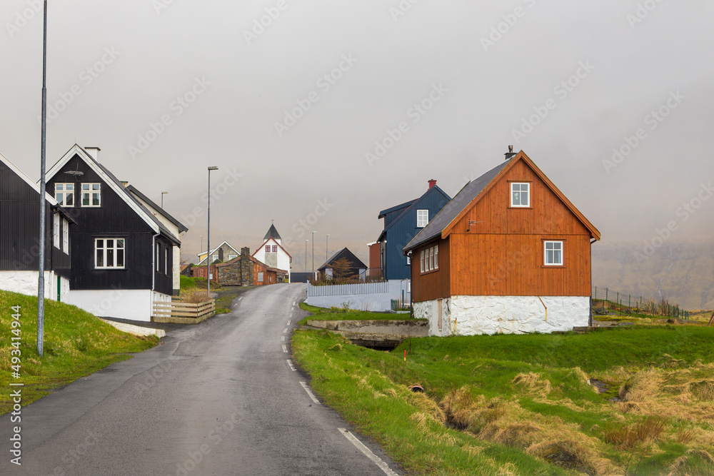 Small village Hellur, Faroe Islands, Denmark. Small village Hellur, Faroe Islands, Denmark.