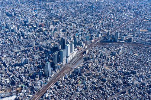 空撮　名古屋駅