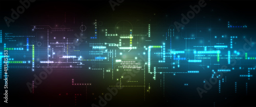 Technology data background, idea of global business solution