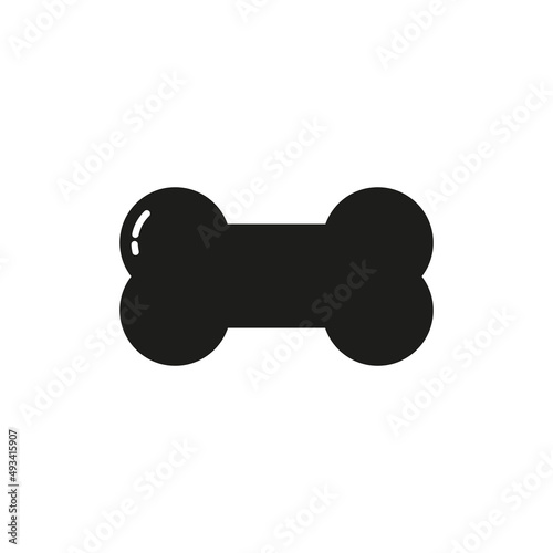 The bone icon. Simple flat vector illustration on a white background