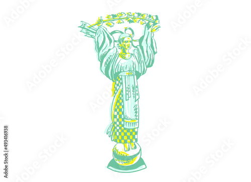 The symbol of Ukrainian independence, which is located on the Independence Square in the center of the Ukraine capital Kyiv.