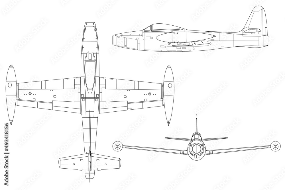 Avión de combate F-84