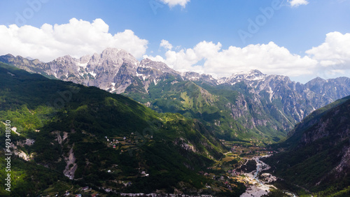 Mountain peak scenery in the clouds