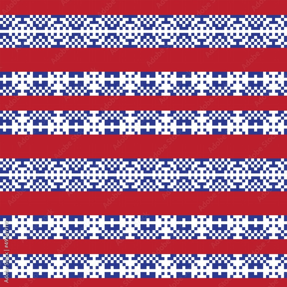 Snowflakes Fair Isle Seamless Pattern Design