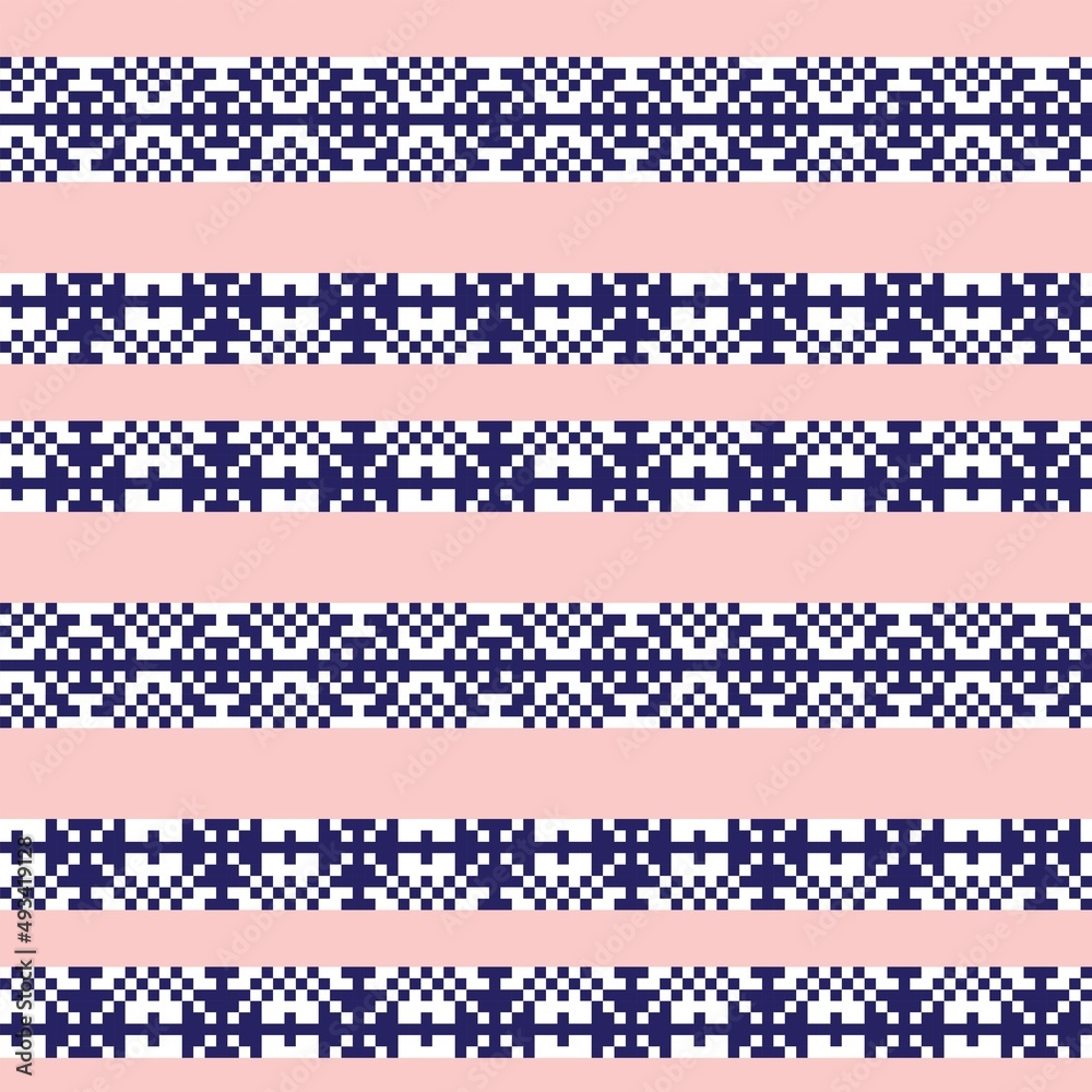 Snowflakes Fair Isle Seamless Pattern Design Snowflakes Fair Isle Seamless Pattern Design