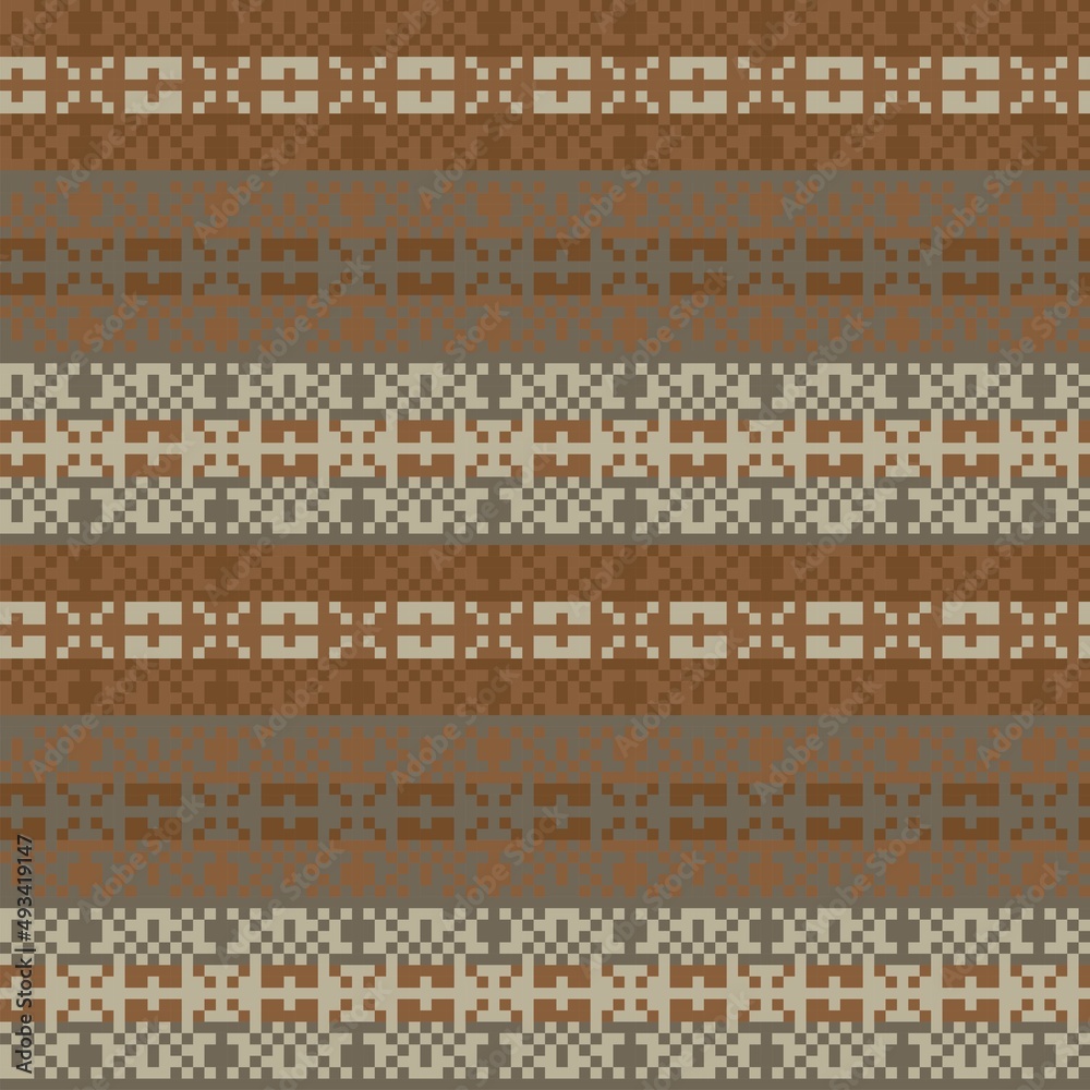 Snowflakes Fair Isle Seamless Pattern Design Snowflakes Fair Isle Seamless Pattern Design