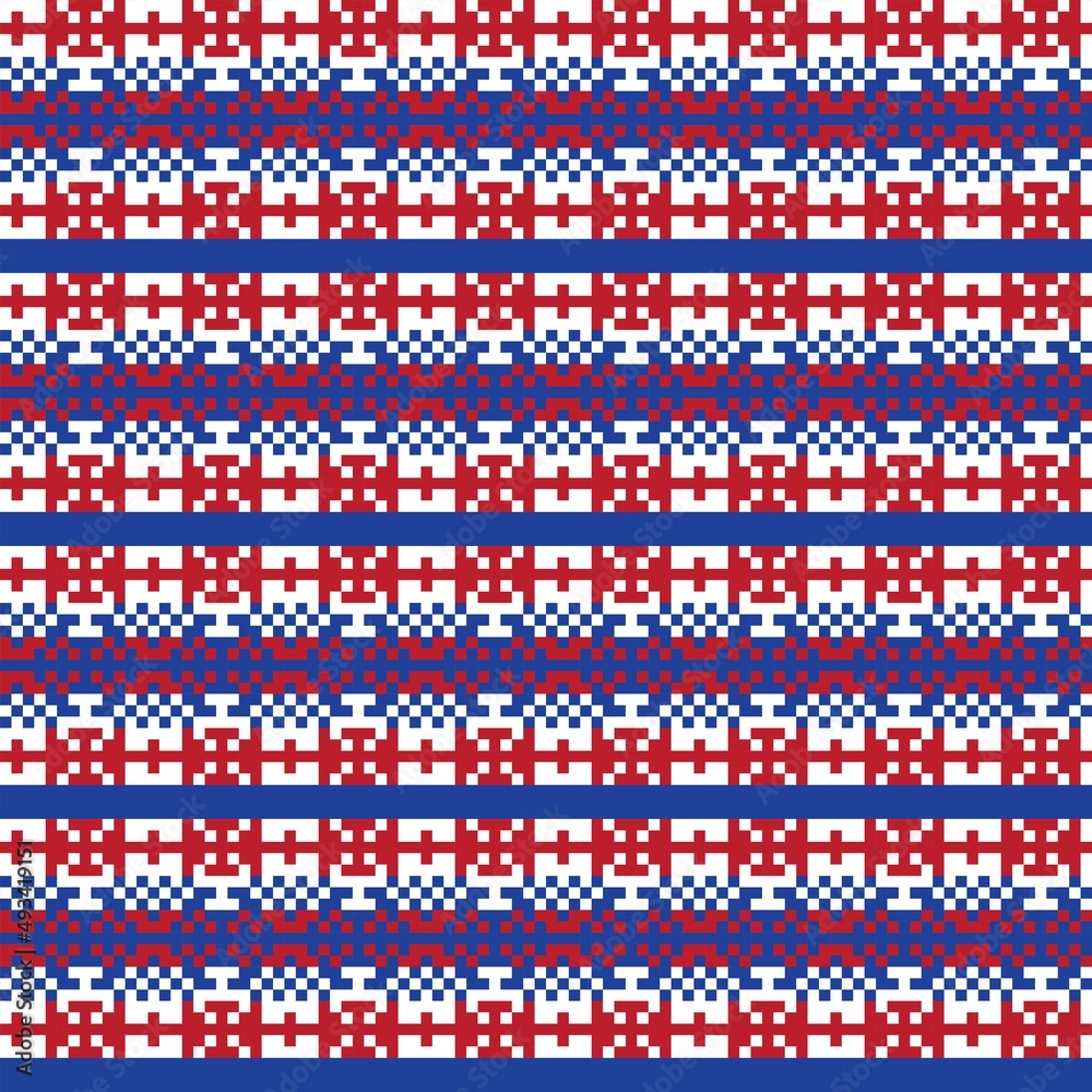 Snowflakes Fair Isle Seamless Pattern Design Snowflakes Fair Isle Seamless Pattern Design