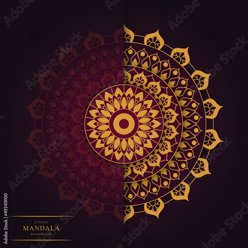 Luxury background vector mandala vector in illustration premium vector graphic design and digital art Premium Vector