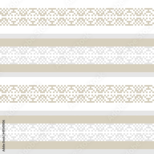 Snowflakes Fair Isle Seamless Pattern Design