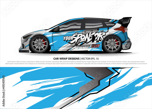 car wrap design. simple lines with abstract background vector concept for vehicle vinyl wrap and automotive decal livery