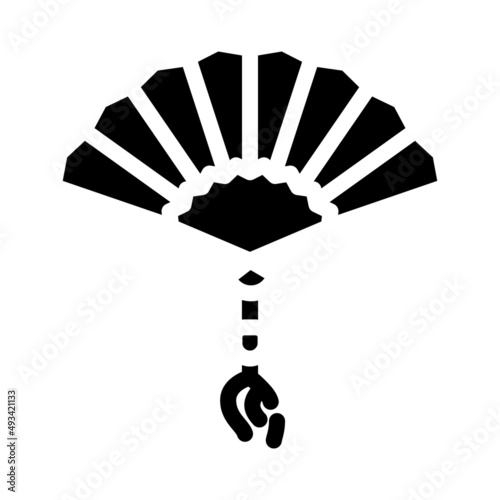 fan accessory glyph icon vector. fan accessory sign. isolated contour symbol black illustration photo