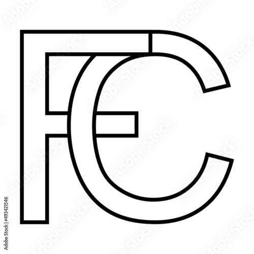 Logo sign, fc cf icon nft f...