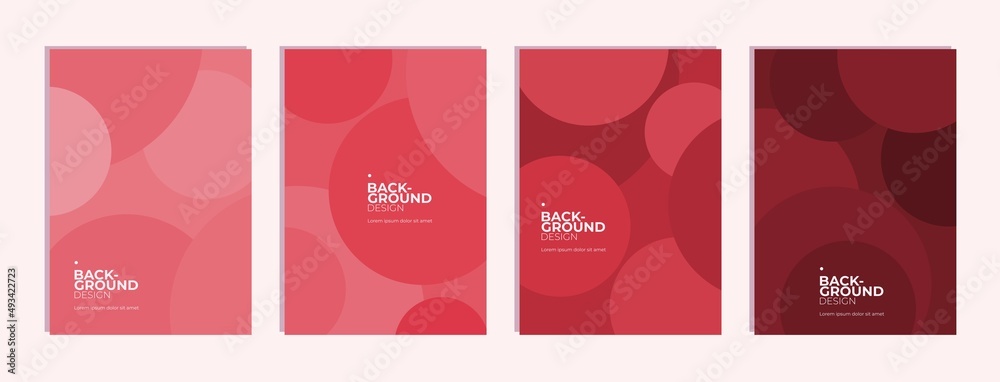 set of abstract geometric background with circles vector