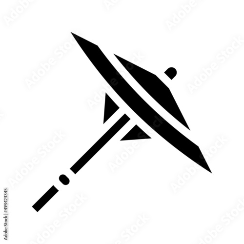umbrella chinese glyph icon vector. umbrella chinese sign. isolated contour symbol black illustration