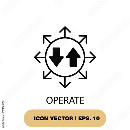 operate icons  symbol vector elements for infographic web