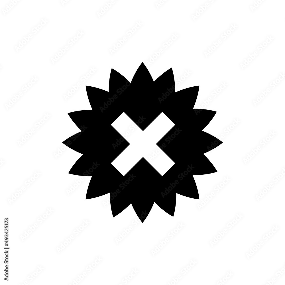 Graphic flat cross icon for your design and website Graphic flat cross icon for your design and website