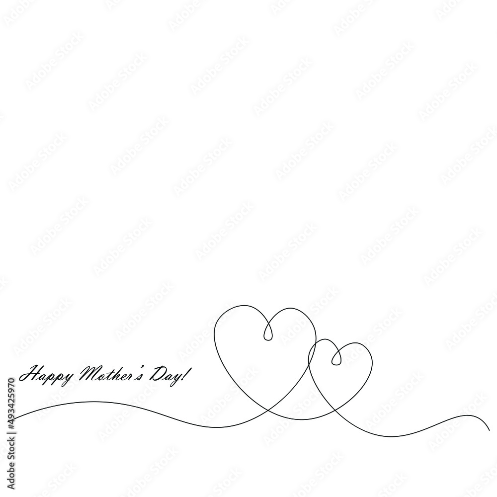 Happy mothers day card vector illustration