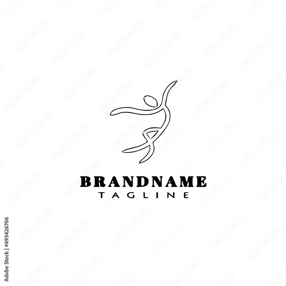 gymnastic logo cartoon icon design template black isolated vector illustration gymnastic logo cartoon icon design template black isolated vector illustration