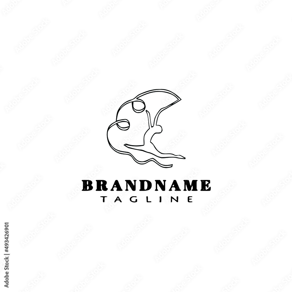 gymnastic logo cartoon icon design template black isolated vector illustration gymnastic logo cartoon icon design template black isolated vector illustration
