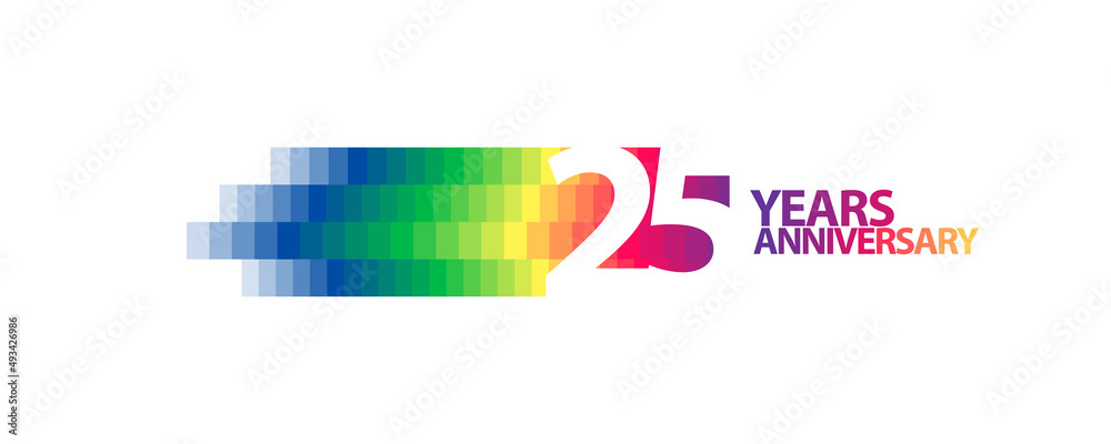 25 years anniversary vector logo, icon. Graphic design element - obrazy, fototapety, plakaty 