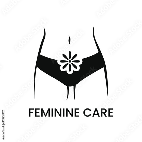 Fitness Body Feminine Intimate Hygiene Poses Icon Sign Symbol Design Vector
