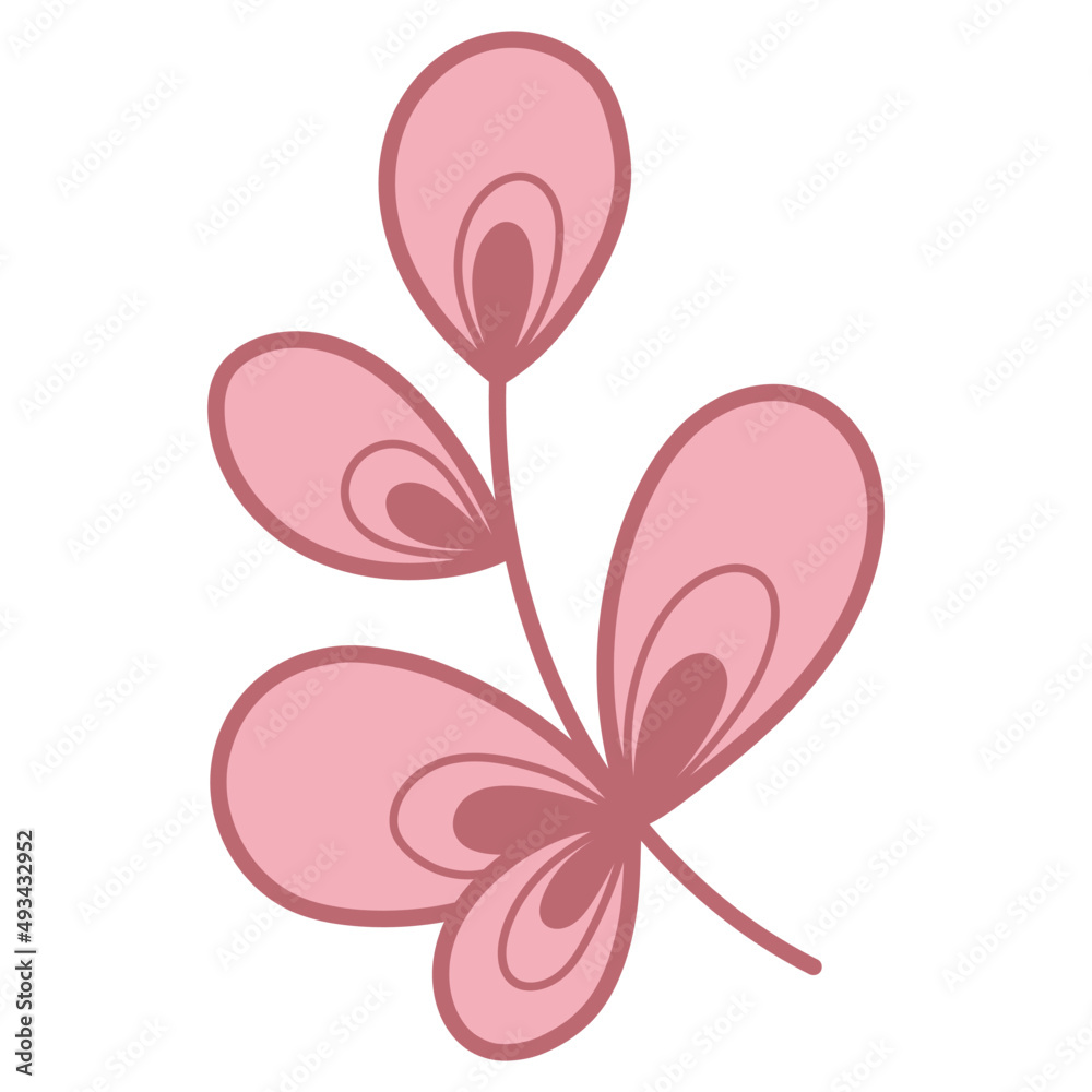 aesthetic element pink leaf flower aesthetic element pink leaf flower